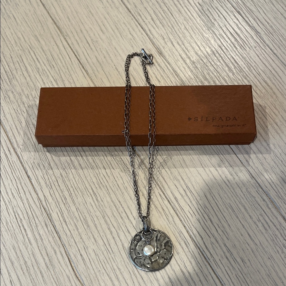Silpada Silver Necklace with Pearl Pendant